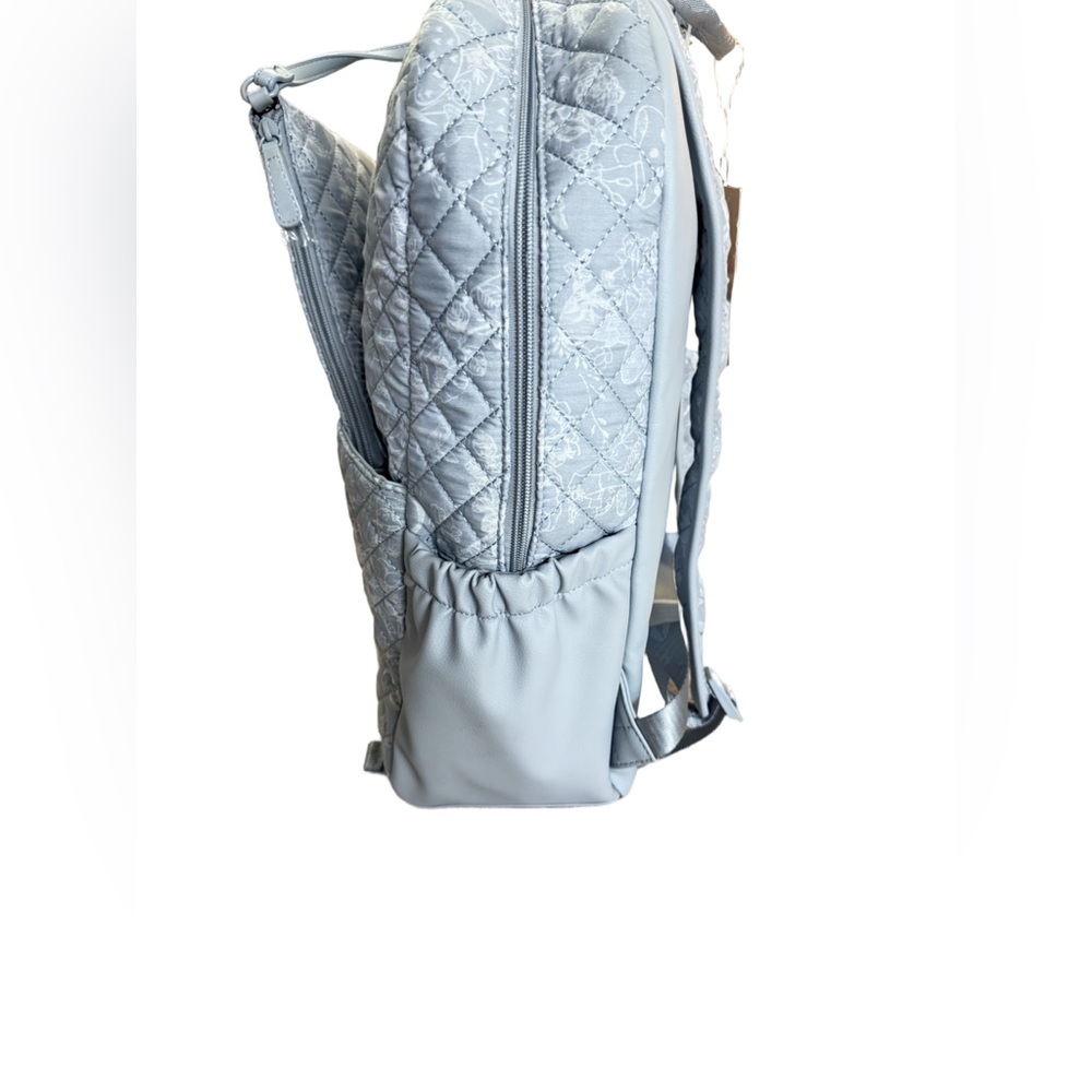 Betsey Johnson Quilted Blue Backpack with Pouch - Picture 4 of 7